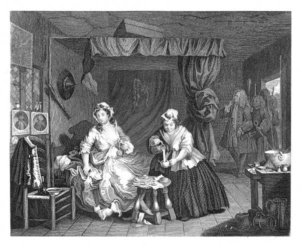 THE HARLOT'S PROGRESS.

PLATE 3.

APPREHENDED BY A MAGISTRATE.