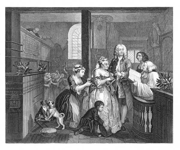 THE RAKE'S PROGRESS.

PLATE 5.

MARRIES AN OLD MAID.