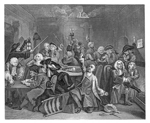 THE RAKE'S PROGRESS.

PLATE 6.

GAMING HOUSE SCENE.