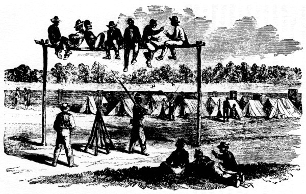 THE WOODEN HORSE.

A mode of punishment for slight offences.