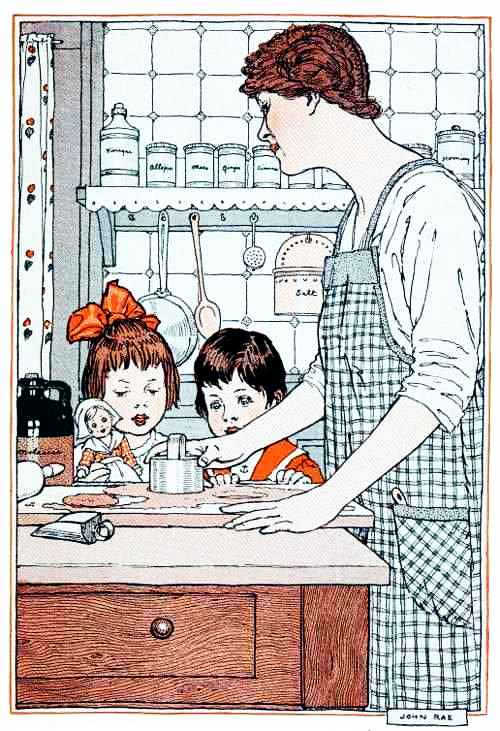 Sometimes it is gingerbread, or maybe plump brown
cookies