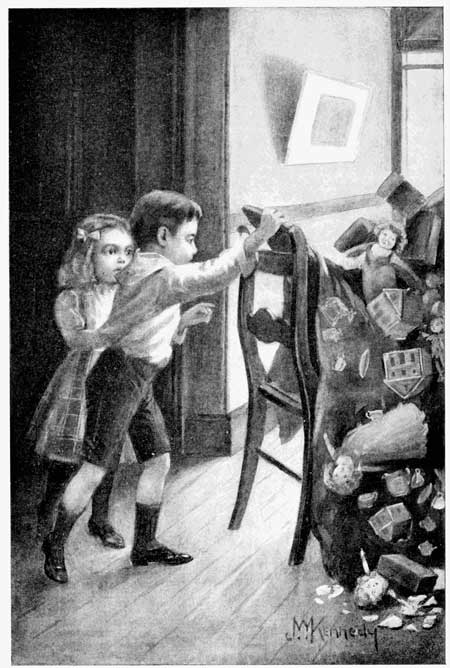 "'Suddenly the ground split and opened with a fearful
yawn.'"—Page 5.