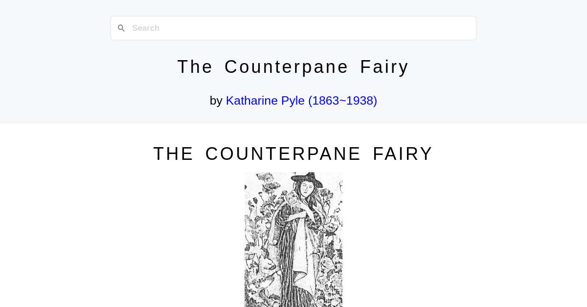 The Counterpane Fairy by Katharine Pyle (1863~1938)