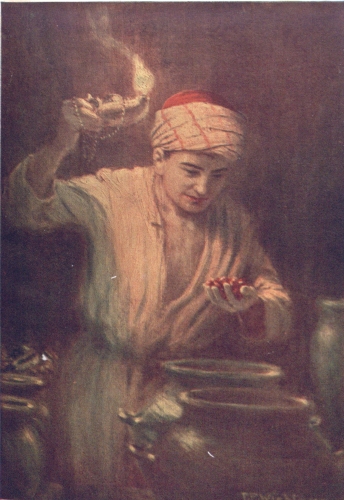 Image unavailble: He thrust his hand into the jar of rubies again, and took
all that his fingers could clutch