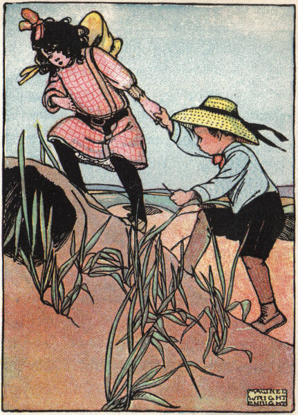 The ground now seemed rough to their tiny
feet