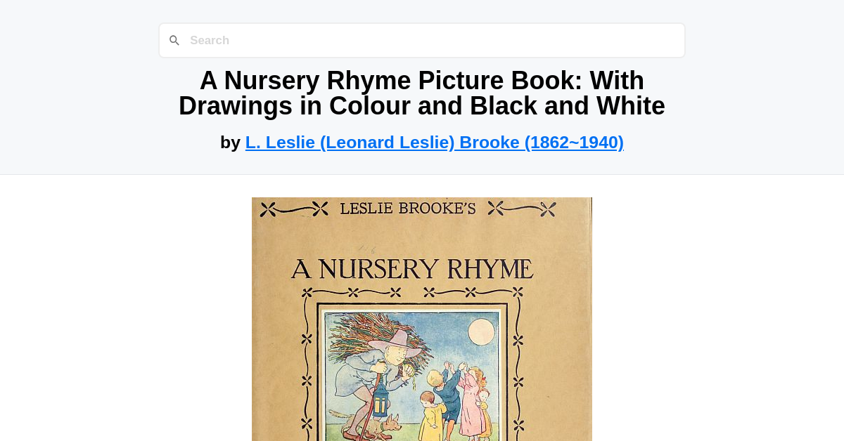 a-nursery-rhyme-picture-book-with-drawings-in-colour-and-black-and