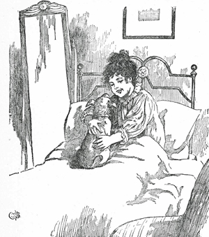 “YOU DEAR OLD FROWZLE,” CRIED MARGETTA, SITTING UP IN BED,
“HOW GLAD I AM TO SEE YOU!”