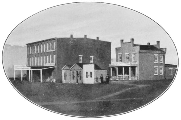 FRANKLIN BLOCK AND RESIDENCE OF P. W. EARLE First Brick
House in Cedar Rapids