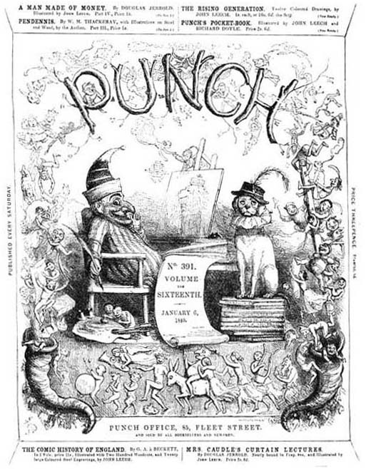 PUNCH'S SIXTH AND LAST WRAPPER, DESIGNED BY RICHARD
DOYLE. SECOND DESIGN. JANUARY, 1849.