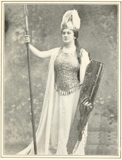 Copyright by AimÃ© Dupont, N. Y.

Nordica as BrÃ¼nhilde in "Siegfried."