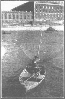 
FISHING BEFORE THE ROYAL PALACE IN STOCKHOLM