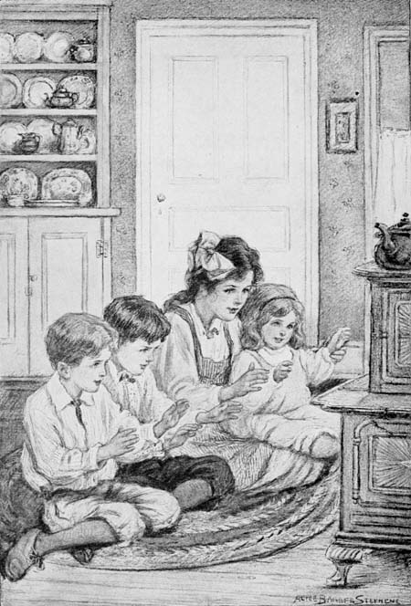 My! don’t you hear the logs crackle, and isn’t this blaze
perfectly beautiful!