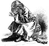 Girl sitting down crying