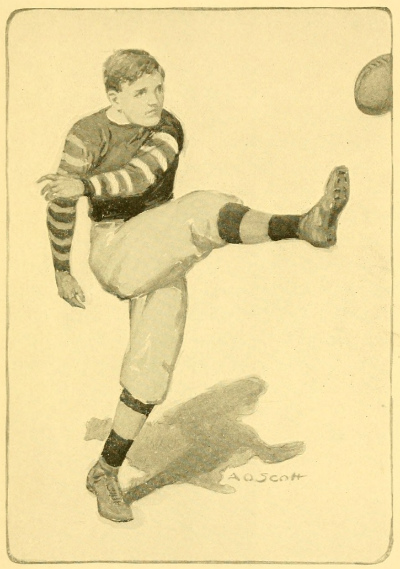 DOWN IT WENT TO THE GROUND, ROSE AND WAS SENT SPINNING
ON ITS LONG FLIGHT FROM FRANK'S TOE.