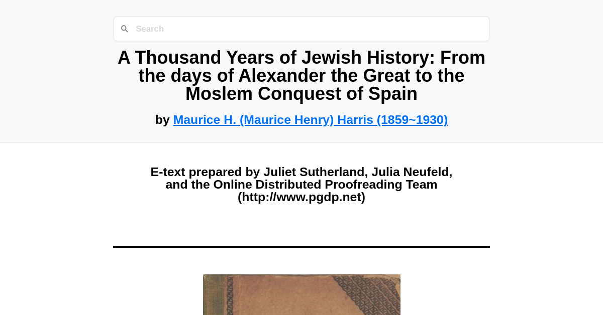 A Thousand Years of Jewish History: From the days of Alexander the ...