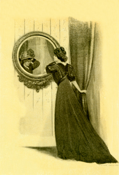 "Kitty's face ... pleaded with the other face in the
glass."