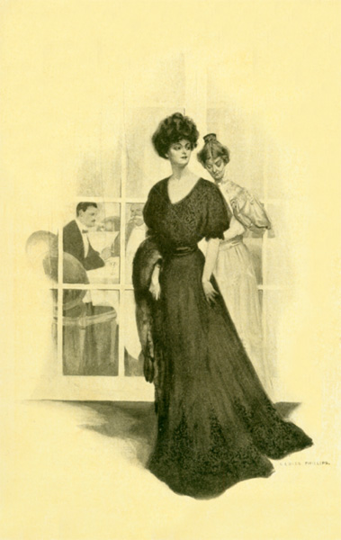 "She stood there, strangely still ... before the pitiless
stare that went up to her appealing face."