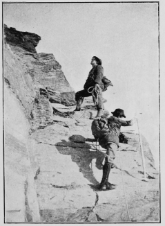 An instant’s halt to choose the best way up a steep wall
of rock.