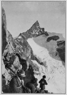 The Zinal Rothhorn from the breakfast place on the
Wellenkuppe.