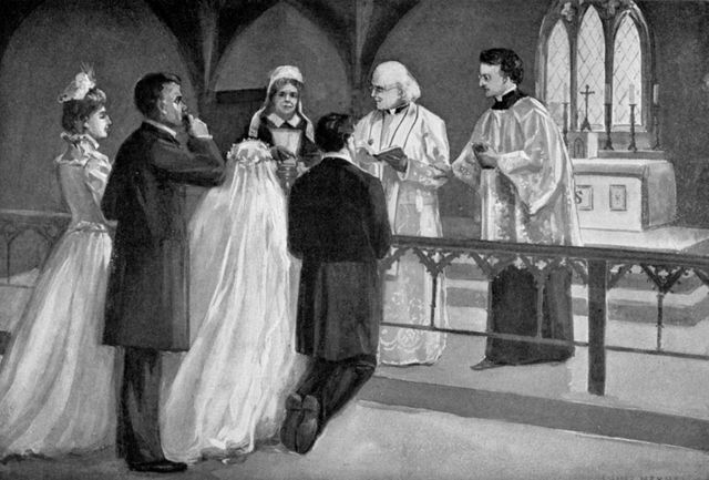 "Ahem!—Reginald Ormsby, wilt thou take Mrs. Darcy—" (p.
382.)