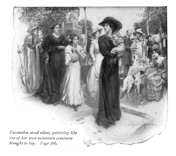 Cassandra stood silent, quivering like one of her own
mountain creatures brought to bay. Page 286.