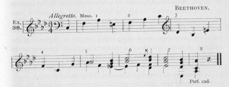 Example 38.  Fragment of Beethoven.