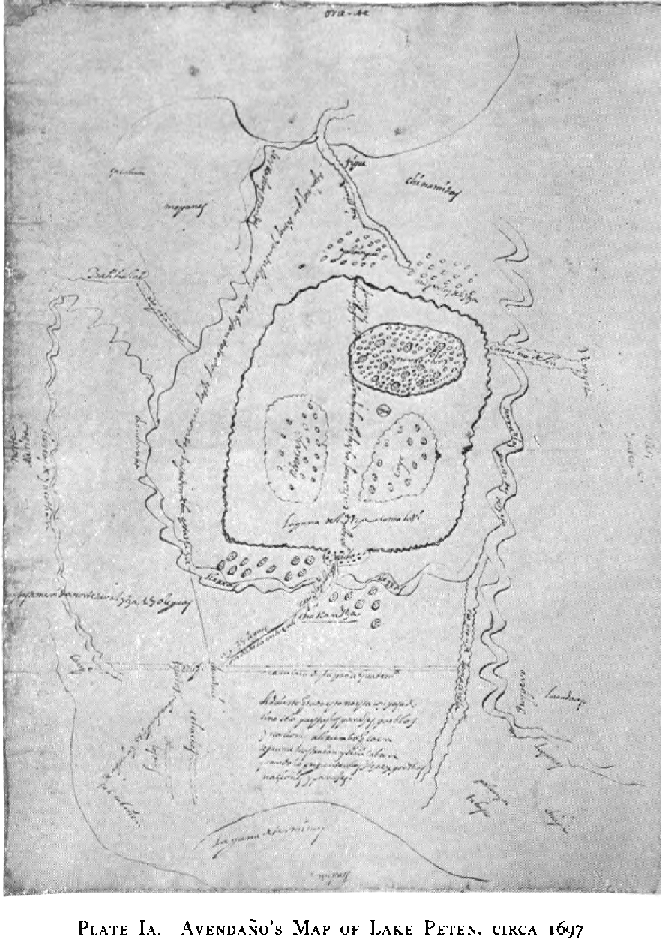 AvendaÃ±o's Map of Lake Peten, Circa 1697