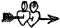 image
of two parallel hearts pierced by an arrow