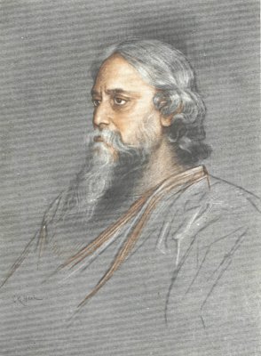 RABINDRANATH TAGORE
FROM THE PORTRAIT IN COLOURS BY SASI KUMAR HESH