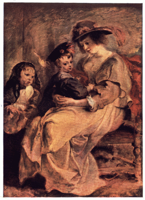 PLATE XXIV.—RUBENS

PORTRAIT OF HÃLÃNE FOURMENT, THE ARTIST'S SECOND WIFE, AND TWO CHILDREN

Louvre, Paris