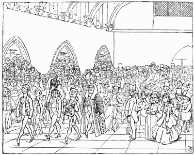 WESTMINSTER HALL, SHOWYNGE YE
CEREMONYE OF OPENYNGE TERME.