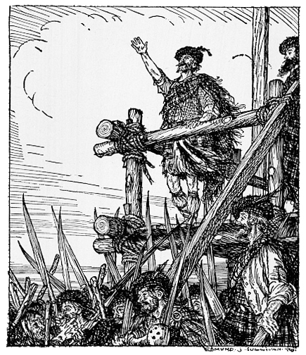 “‘I am James, King of Scotland,’ he proclaimed, in
stentorian tones.”