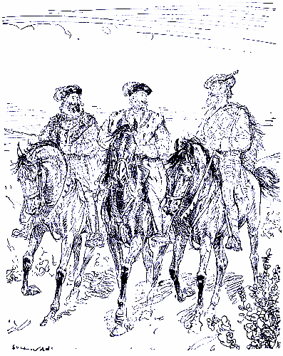 The King, however, appeared to have no forebodings, but
trotted along with great complacency.