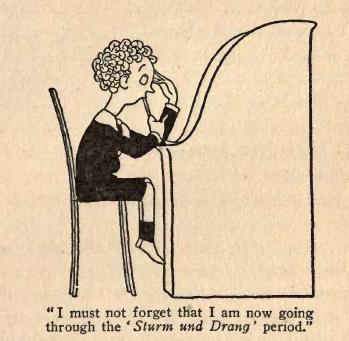 I must not forget that I am now going
through the 'Sturm und Drang' period.