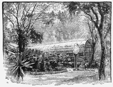 THE 40-FOOT TELESCOPE AS IT WAS IN THE YEAR 1863, HERSCHEL
HOUSE, SLOUGH.