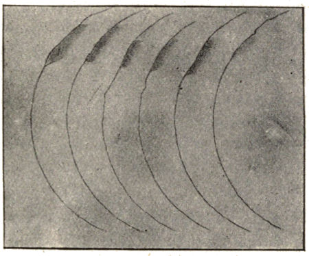 Fig. 53.—Elevations and Depressions on the "Terminator"
of Mars (August 24th, 1894)