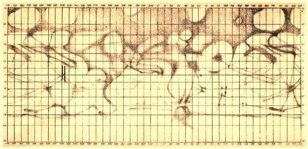 PLATE XVIII.
SCHIAPARELLI'S MAP OF MARS IN 1881–82