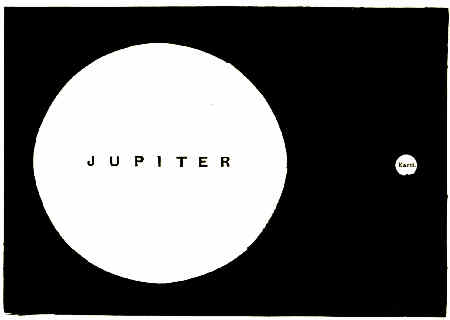 Fig. 56.—The Relative Dimensions of Jupiter and the
Earth.