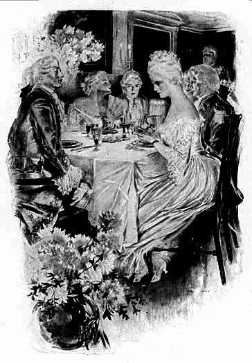 My punishment was to see Elsin Grey far across the
table.