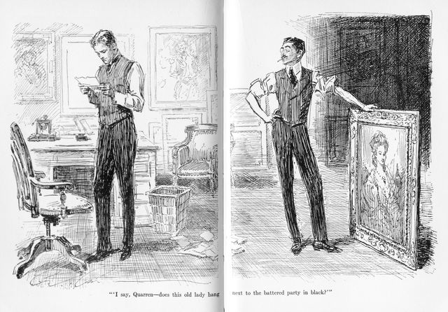 "'I say, Quarren—does this old lady hang next to
the battered party in black?'"