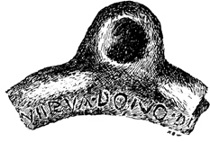 Fragment of a Lamp inscribed with the name of Minerva.