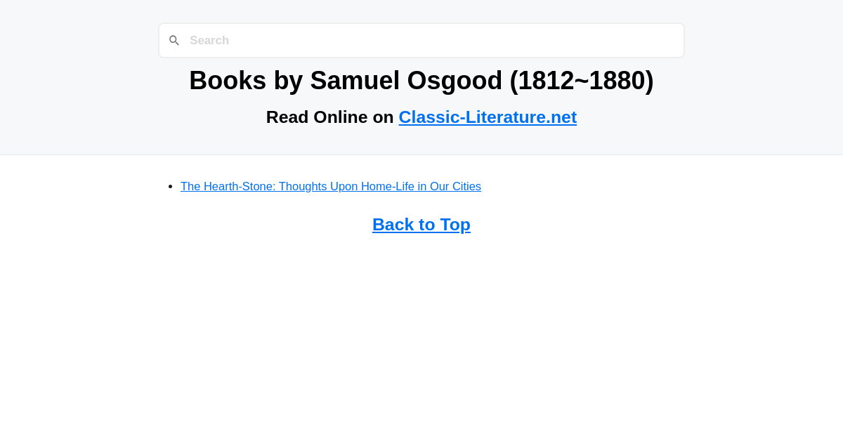 Books by Samuel Osgood (18121880)