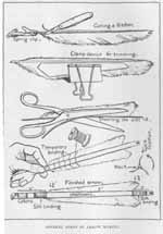 SEVERAL STEPS IN ARROW MAKING