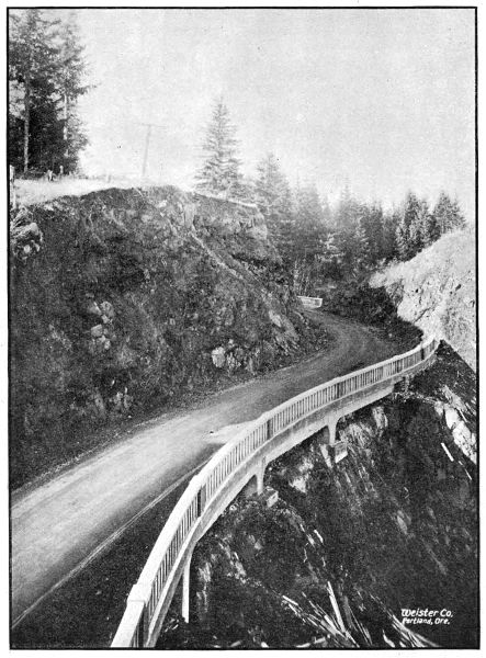 REINFORCED CONCRETE HALF VIADUCT ON THE
COLUMBIA RIVER HIGHWAY BETWEEN GOBLE AND RAINIER IN COLUMBIA COUNTY, CONSTRUCTED IN 1918