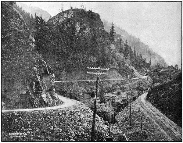 THE COLUMBIA RIVER HIGHWAY
NEAR VIENTO IN HOOD RIVER COUNTY. GRADED AND GRAVELED IN 1917 AND 1918