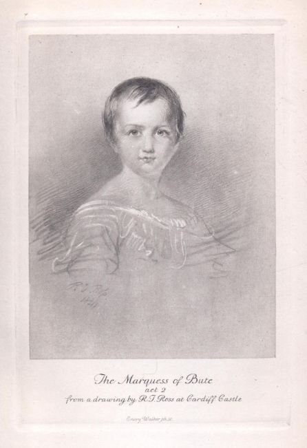 The Marquess of Bute Ã¦t 2 from a drawing by R. T. Ross at Cardiff Castle