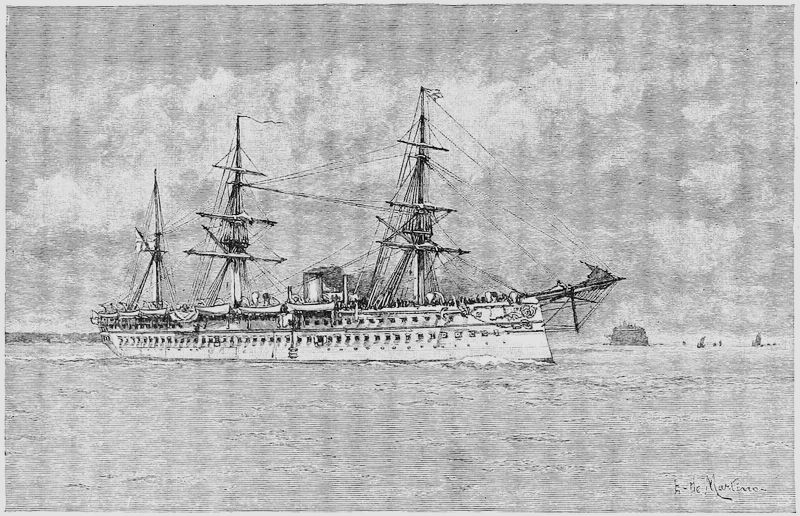 War-ship at sea