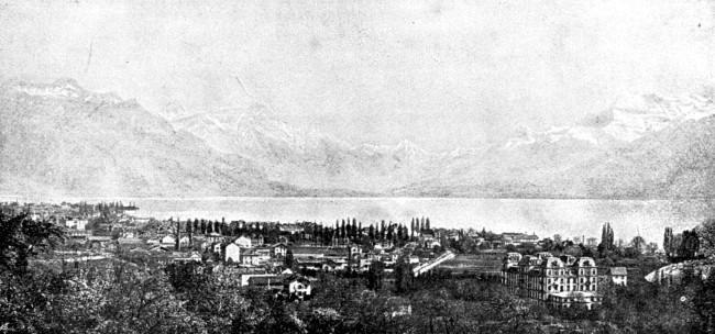 VIEW UP THE VALAIS FROM THE LAKE OF GENEVA. To face page
270.