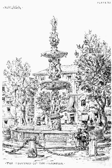 PLATE 62
MALAGA
THE FOUNTAIN OF THE ALAMEDA
MDW 1869