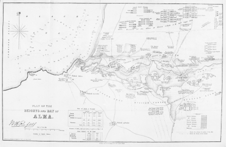PLAN OF THE HEIGHTS and BAY of ALMA.